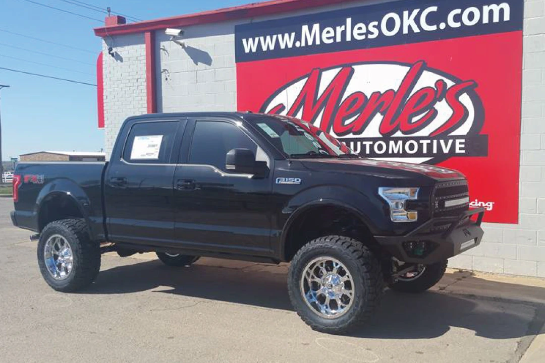 truck customized with accessories by merle's automotive